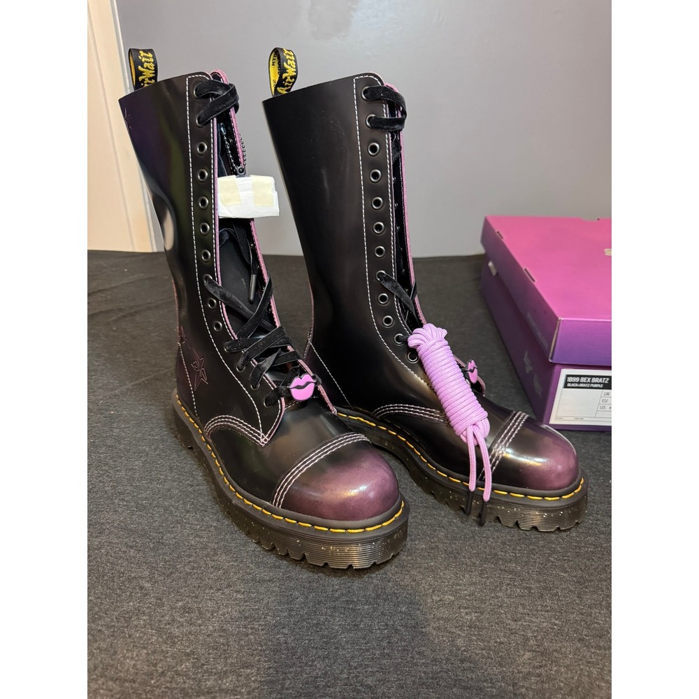 Dr. Martens x Bratz 1B99 Bex Boots Black Purple Arcadia Leather US 10 41784500 - Picture 3 of 10